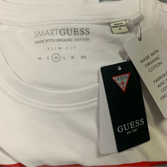 GUESS Triangle Logo Slim Fit Long Sleeve Shirt Men’s Medium - Picture 3 of 6